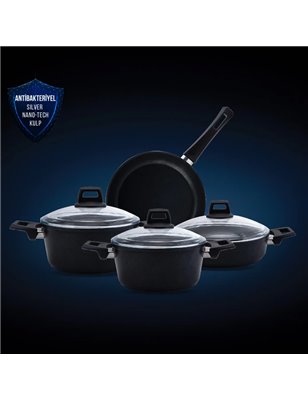 Schafer Vals Steel Cookware Set-7 Pcs.-Inox | Enplus Home