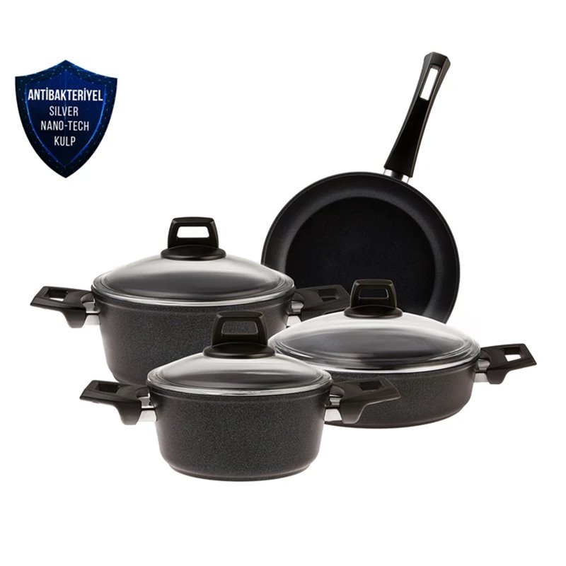 Karaca Bio Diamond Power Ant Kulp 7 Pcs Cookware Set Ind