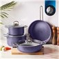 KARACA BIOGRANIT STEEL PLUS 7 PCS COOKWARE SET MOR