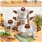 KARACA SILVA 8 PCS STEEL COOKWARE SET