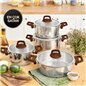 KARACA SILVA 8 PCS STEEL COOKWARE SET