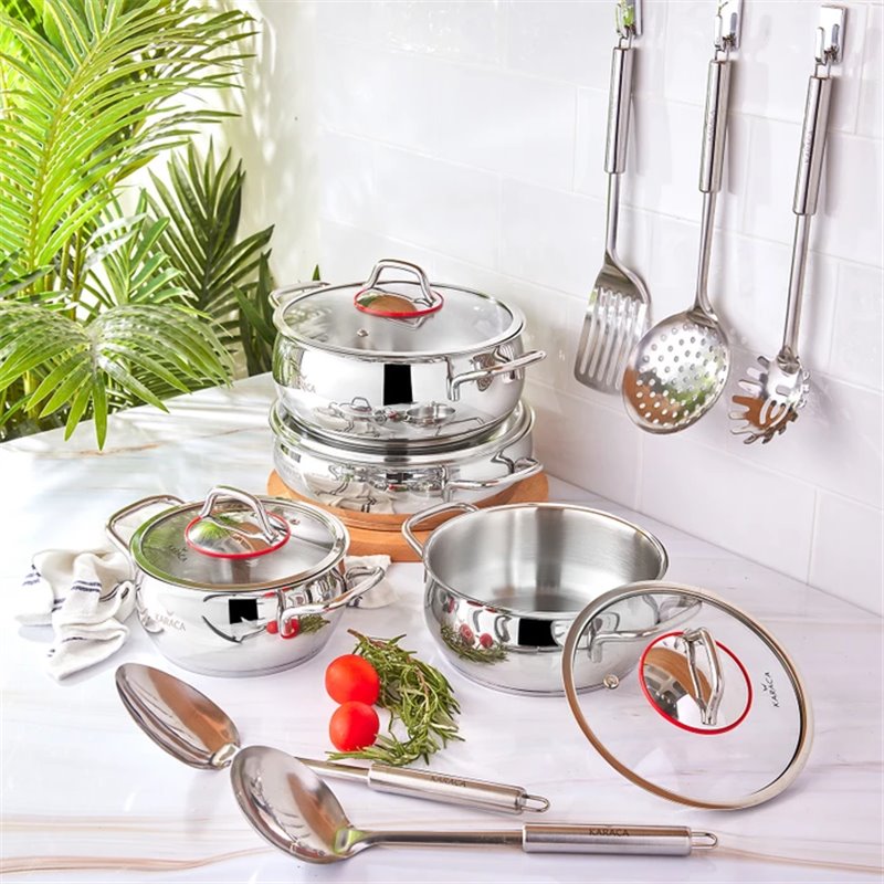 Karaca Emirgan Steel Cookware Set 13 Pcs