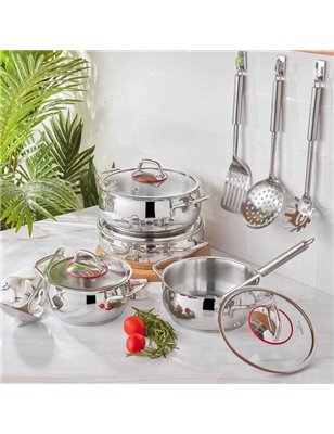 KARACA EMIRGAN STEEL COOKWARE SET 13 PCS