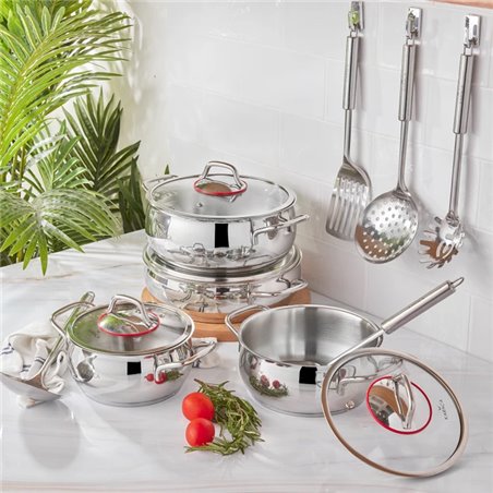 Karaca Emirgan Steel Cookware Set 13 Pcs