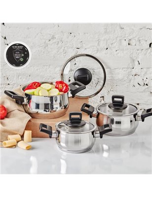 Karaca Galata Steel Cookware Set Midi 6 Pcs Antb