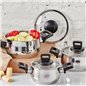 KARACA GALATA STEEL COOKWARE SET MIDI 6 PCS ANTB