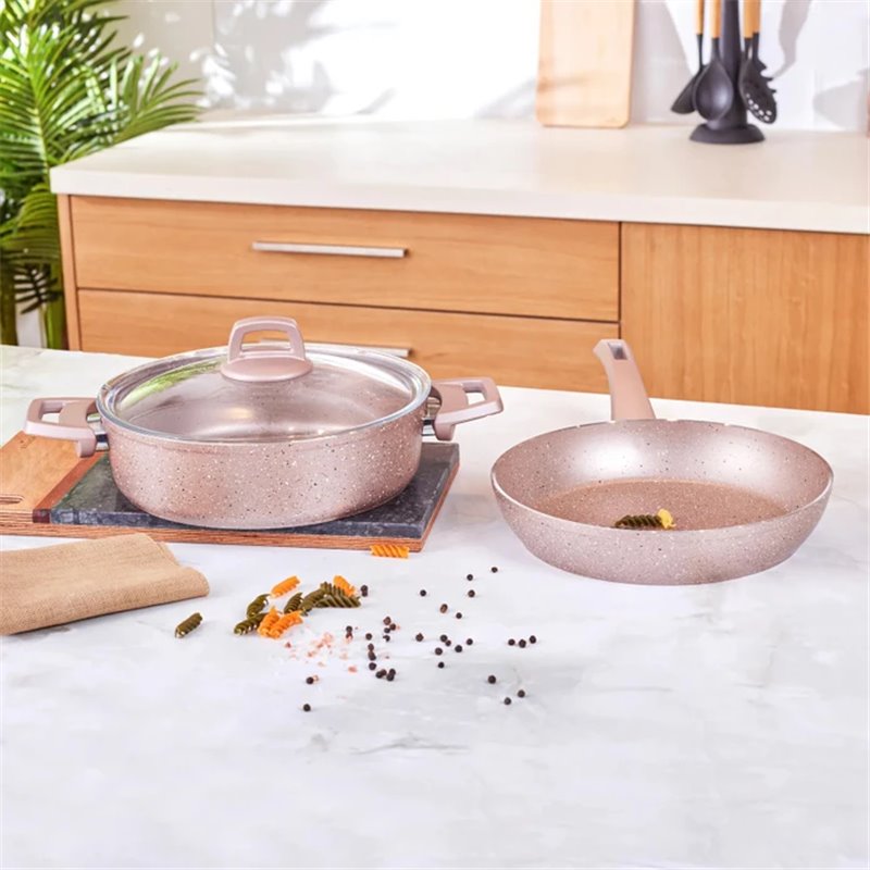 KARACA BIOGRANIT ROSEGOLD 3 PCS COOKWARE SET