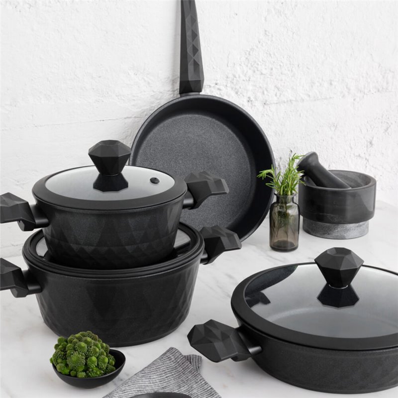 Karaca Bio Diamond Antibacterial Kulp 7 Pcs Cookware Set