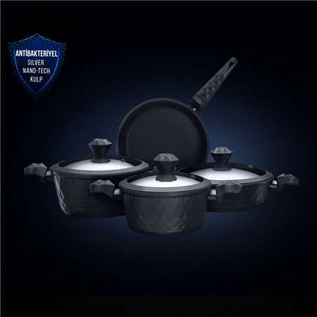 Karaca Bio Diamond Antibacterial Kulp 7 Pcs Cookware Set