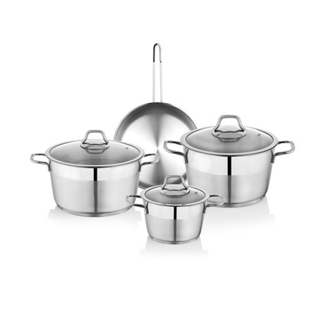 SCHAFER VALS STEEL COOKWARE SET-7 PCS.-INOX