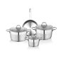 SCHAFER VALS STEEL COOKWARE SET-7 PCS.-INOX