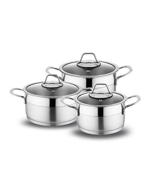 Schafer Gusta Mini Steel Cookware Set -6 Pcs.-Inox