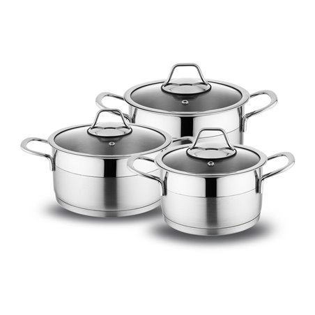 Schafer Gusta Mini Steel Cookware Set -6 Pcs.-Inox