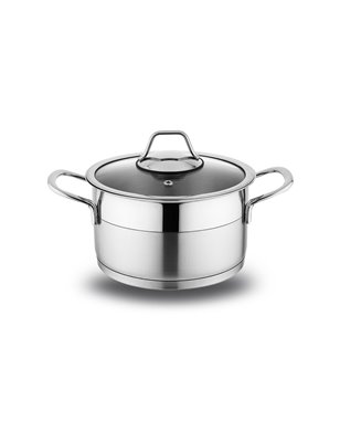 SCHAFER GUSTA MINI STEEL COOKWARE SET -6 PCS.-INOX