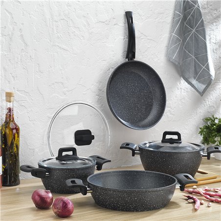 Schafer Adrian Casting Pot Set-7 Pcs.-Grey | Enplus Home