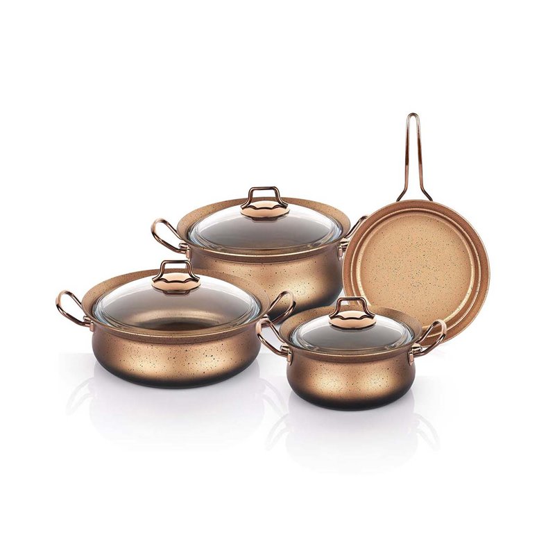 SCHAFER KESSEL POT SET-7 PCS. -GOLD