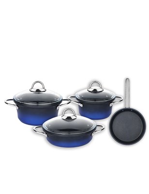 SCHAFER HUSKY CASTING POT SET-7 PCS.-NAVY BLUE