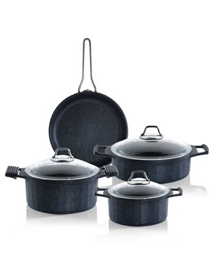 SCHAFER ONIX CASTING POT SET-7 PCS.-BLACK