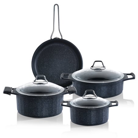 Schafer Krista Steel Cookware Set-8 Pcs.-Inox | Enplus Home