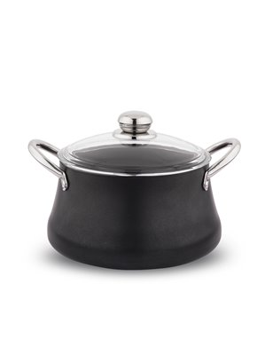 Schafer Ottowa Non Stick Pot Set-7 Pcs.-Black | Enplus Home