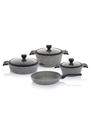 Schafer Adrian Casting Pot Set-7 Pcs.-Grey | Enplus Home