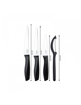 Karaca Black Peel 4 Parca Bicak Set | Enplus Home