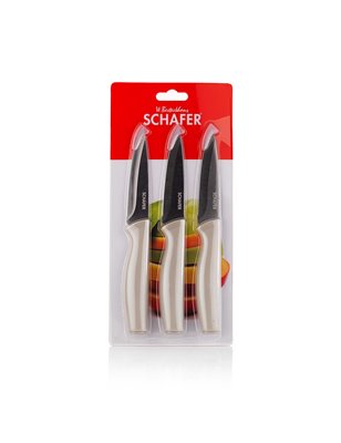 Schafer Helfer Set Of 3 Pcs Paring Knife Set-3 Pcs.-Beige