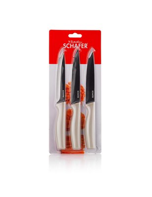 SCHAFER HELFER UTILITY SET OF 3 PCS KNIFE SET-3 PCS.-BEIGE