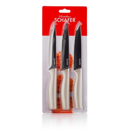 Schafer Helfer Utility Set Of 3 Pcs Knife Set-3 Pcs.-Beige