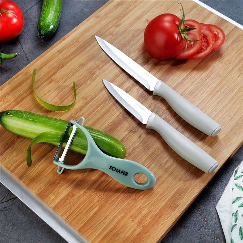 Schafer Helfer Set Of 3 Pcs Knife Set -3 Pcs.-Beige