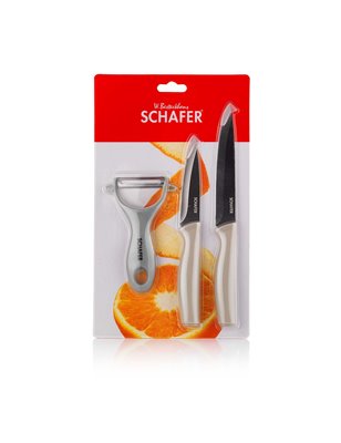 Schafer Helfer Set Of 3 Pcs Knife Set -3 Pcs.-Beige