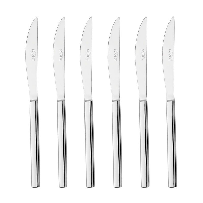 Schafer Twist Dinner Knife -6 Pcs.-Grey