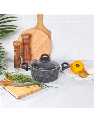 Karaca Dark Stone Bio Granit 20 Cm Pot | Enplus Home