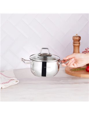 Karaca Firuze Steel Pot 2017 16 Cm | Enplus Home