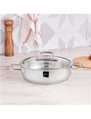 Schafer Held Shallow Pot-24 Cm-2 Pcs.-Inox | Enplus Home