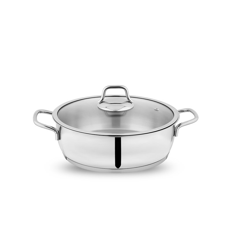 Schafer Held Shallow Pot-24 Cm-2 Pcs.-Inox