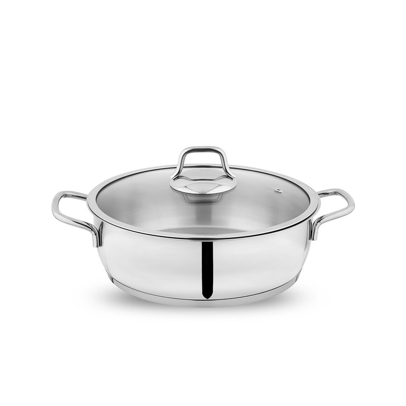 SCHAFER HELD SHALLOW POT-26 CM-2 PCS.-INOX