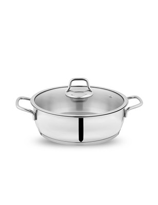 Schafer Held Shallow Pot-28 Cm-2 Pcs.-Inox