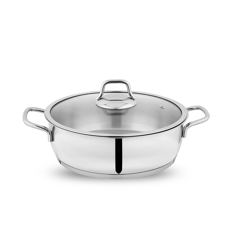 SCHAFER HELD SHALLOW POT-28 CM-2 PCS.-INOX