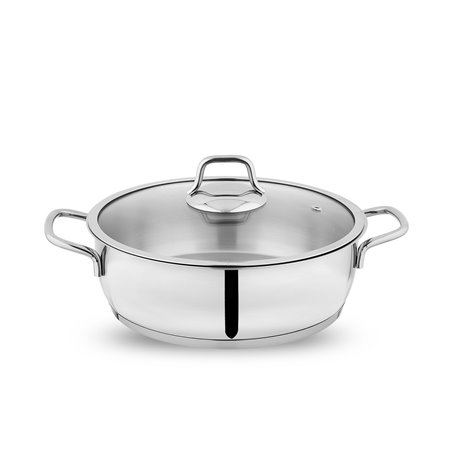 SCHAFER HELD SHALLOW POT-28 CM-2 PCS.-INOX