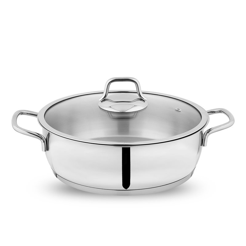 Schafer Held Shallow Pot-30 Cm-2 Pcs.-Inox