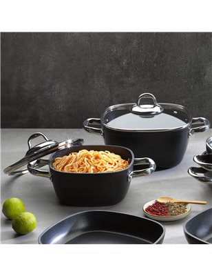 Schafer Gastronomie Master Granite Pot-24Cm-2 Pcs.-Black | Enplus Home