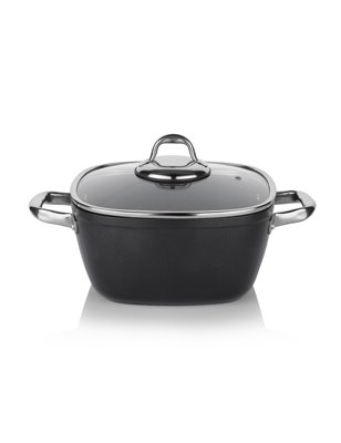 Schafer Galaxy Tech Shallow Pot-26Cm-2 Pcs-Black | Enplus Home