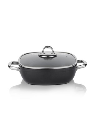 Schafer Galaxy Tech Shallow Pot-30Cm-2 Pcs-Black | Enplus Home