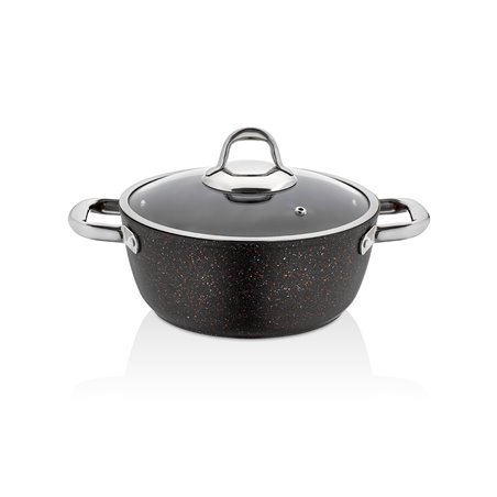 Schafer Galaxy Tech Shallow Pot-30Cm-2 Pcs-Black | Enplus Home