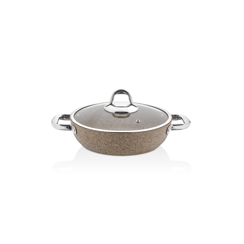 Schafer Galaxy Tech Shallow Pot-24Cm-2 Pcs-Cappuccino