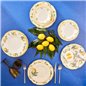 KARACA PUANTIYELI LIMON 24 PCS 6 KIÅžILIK DINNERWARE SET