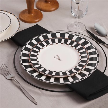 KARACA ARIES BLACK 24 PCS DINNERWARE SET