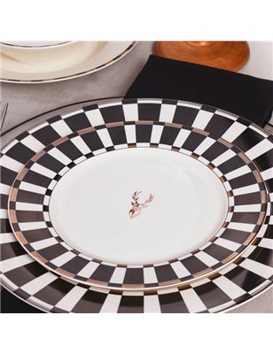 Karaca Aries Black 24 Pcs Dinnerware Set | Enplus Home