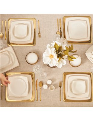 KARACA RAISA CREAM 60 PCS DINNERWARE SET KARE